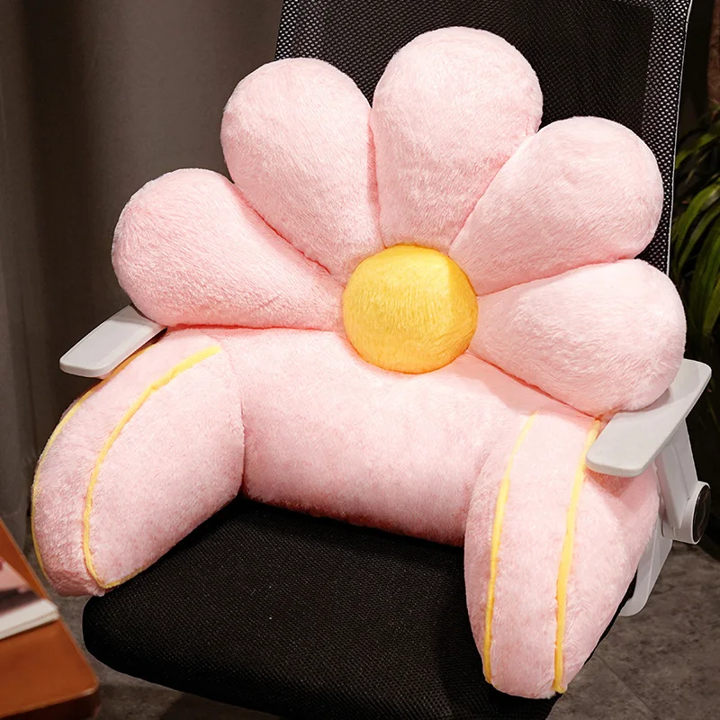 Daisy Backrest Reading Pillow 5 Colors Flowers Waist Support Cushion Comfortable Sofa Lumbar Support For Home Decoration