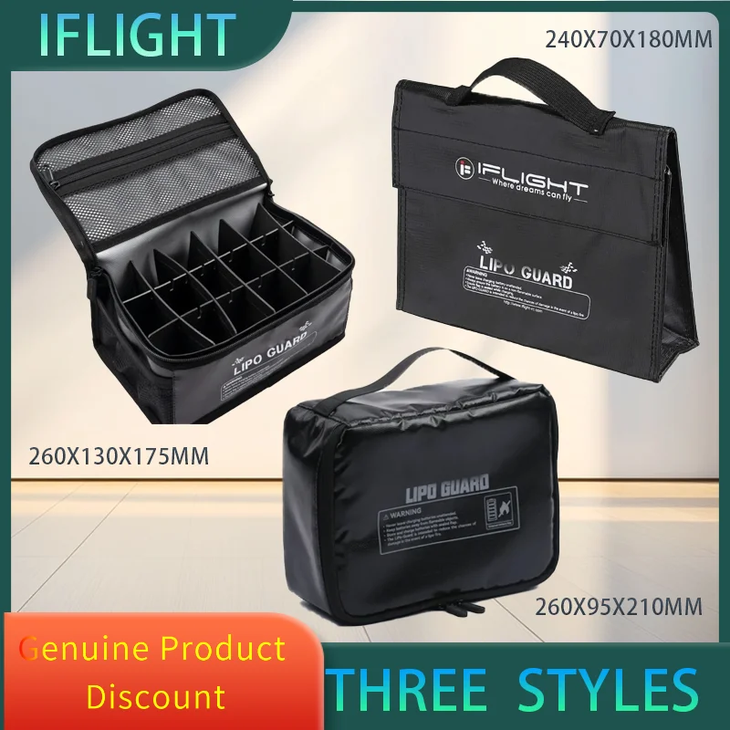

IFlight Explosion Proof Lipo Battery Storage Bag - Fireproof and Shockproof - FPV UAV Battery Available in Multiple Sizes