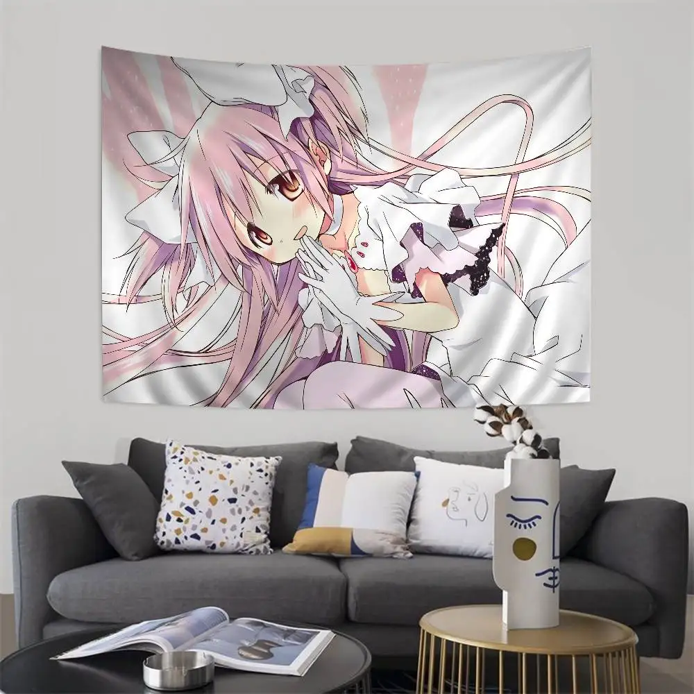 Anime Puella Magi Madoka Magica Colorful Tapestry Wall Hanging Bohemian Wall Tapestries Mandala Wall Art Decor
