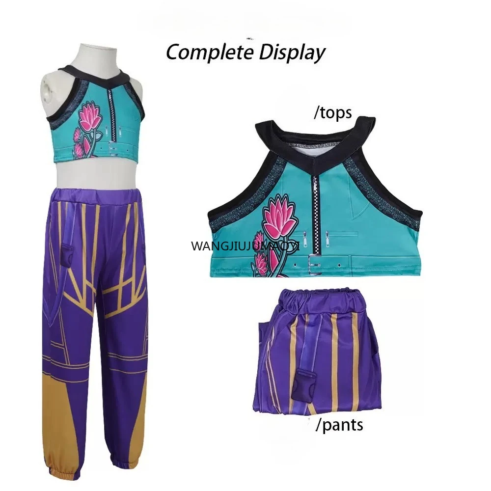 مجموعة أزياء K-pop Hunter Witch تحت عنوان أداء المسرح تتضمن سترة وربطة عنق وتنورة وشعر مستعار مطابق لحفلات الهالوين