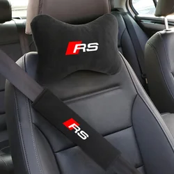 Car Seat Head Neck Rest Cushion Headrest Pillow Pad Auto Accessories For Audi sline RS TT Q2 Q3 Q5 Q7 Q8 A3 A4 A5 A6 A7 R8 B5 B6