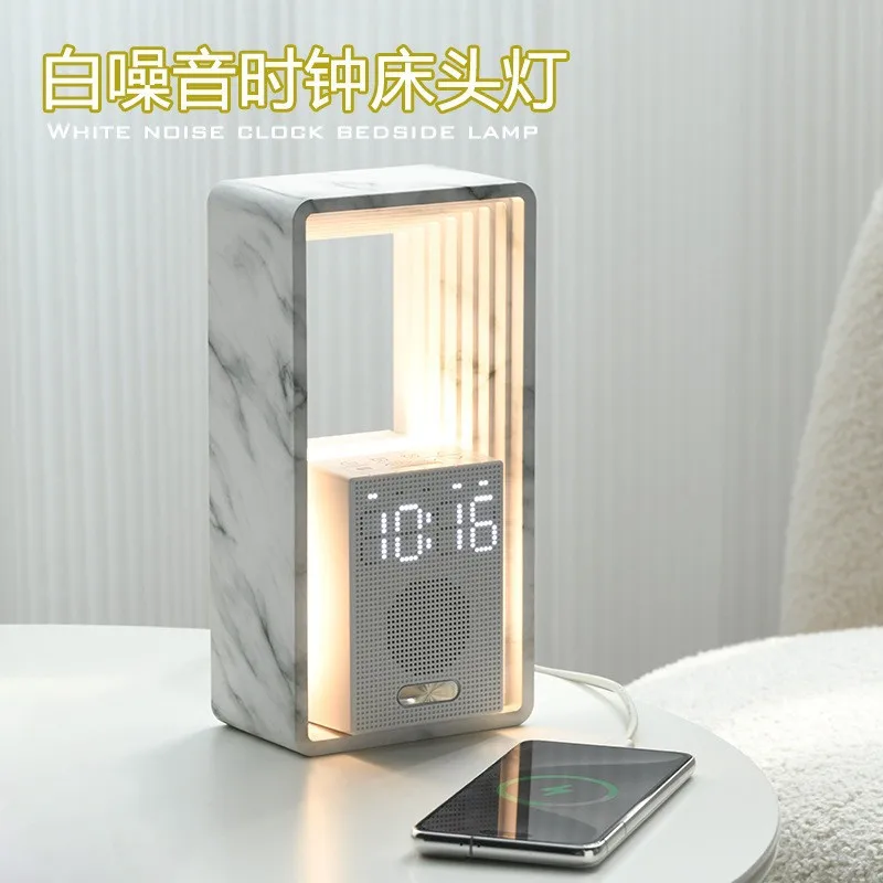 Sunrise Simulation Alarm Clock with White Noise Speaker Dimmable Bedside Ambient Night Light Desktop Clock for Home Bedroom Use view 2