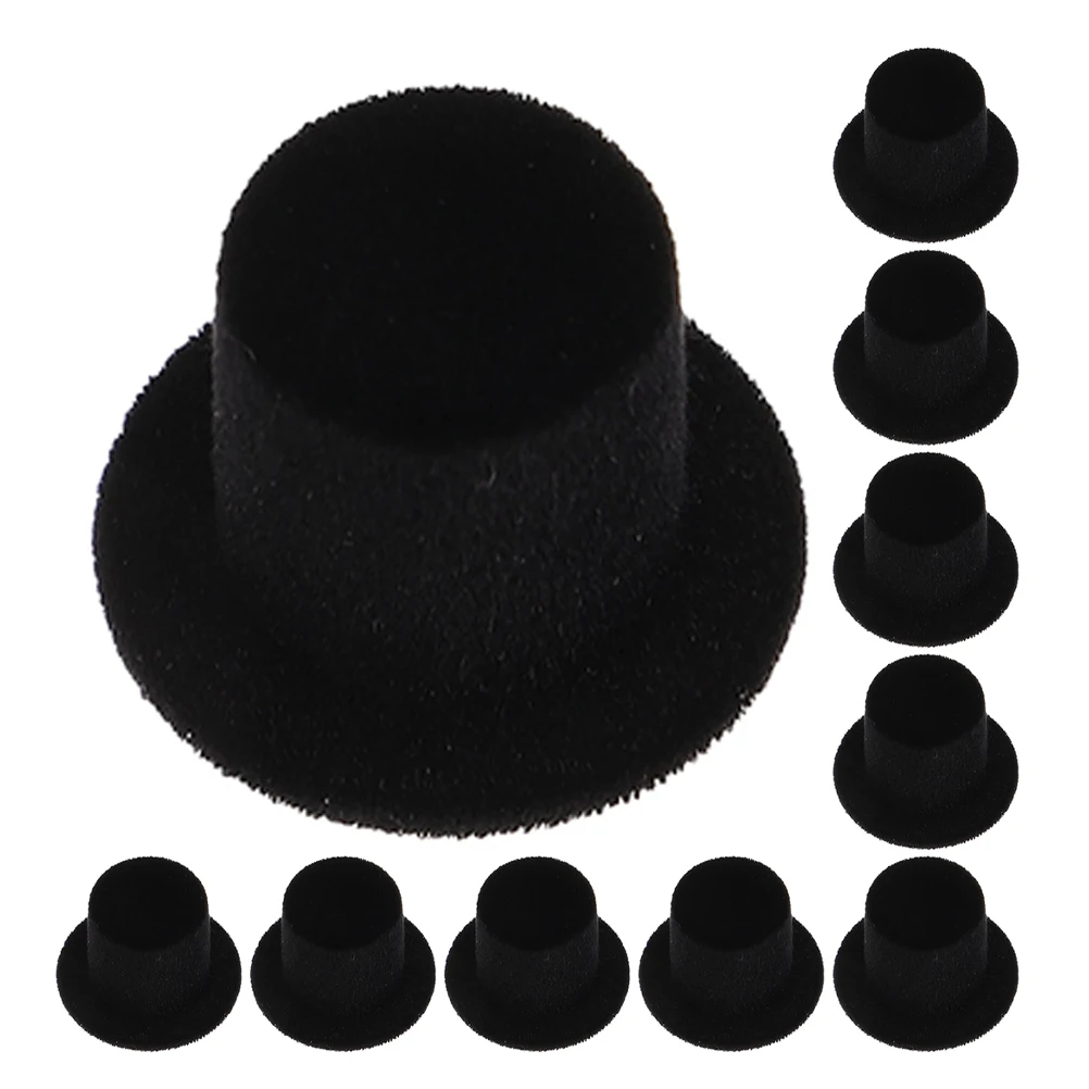 

15pcs Hat Christmas Decoration Miniature Hats DIY Craft Resin Flocking Party Supplies Tiny Top Hats