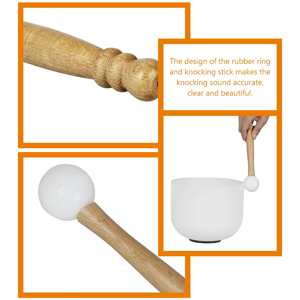 

1Set Tibetan Singing Bowl Rubber Ring and Mallet Wood Handle Sound Bowl Stick Meditation Relaxation Gift Accessory