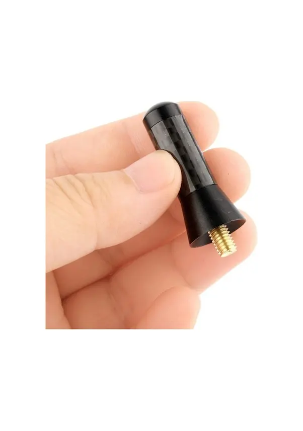 Car Modified Carbon Fiber Antenna 3.5mm Black Universal with Accessories for Car Decoration and Antenna Modification 1x Package
