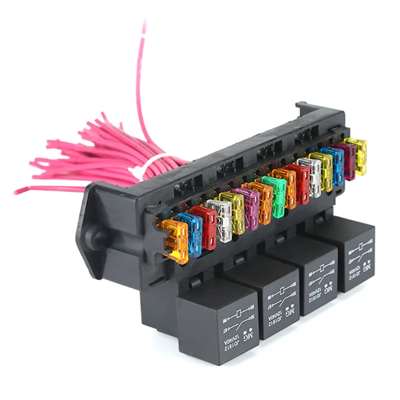 Reliable-Car Fuse Box Black Car Fuse Box Plastic Car Fuse Box 15 Circuit Fuse Box Fuse Holder Car Supplies