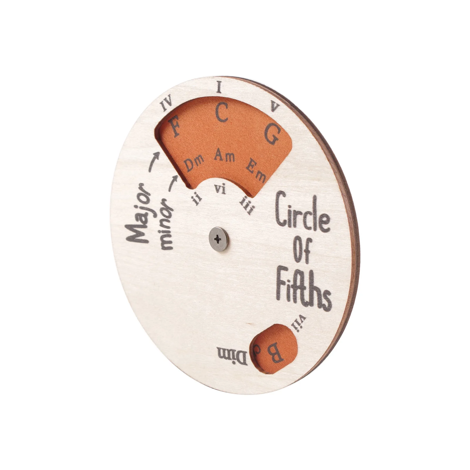 Wooden Circle of Fifths Wheel Melody Tool Chord Wheel Music Theory Learning Tool Fifth Degree Circle Music Accessories