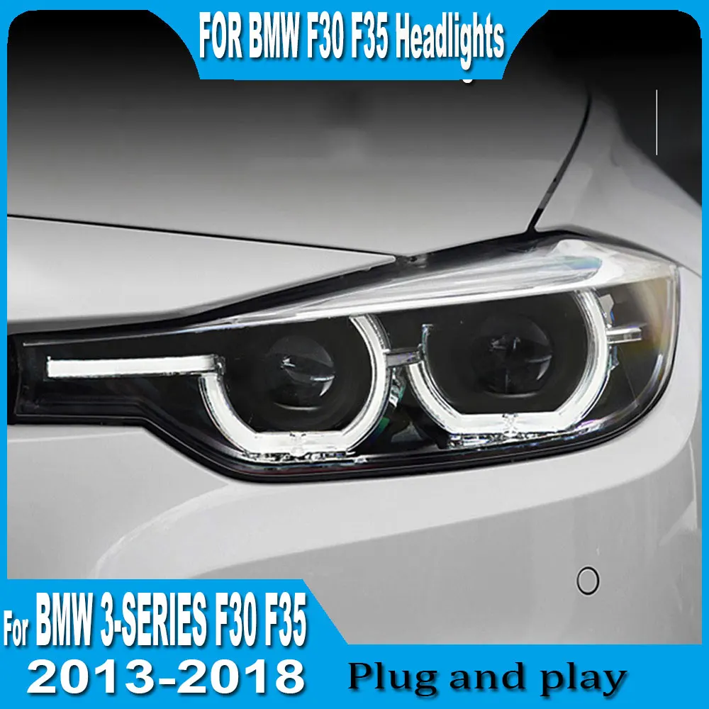 2PCS Head Lamp for BMW F30 3 series LED Headlight 2013-2019 F35 F80 Headlights Turn Signal High Beam Angel Eye Projector Lens