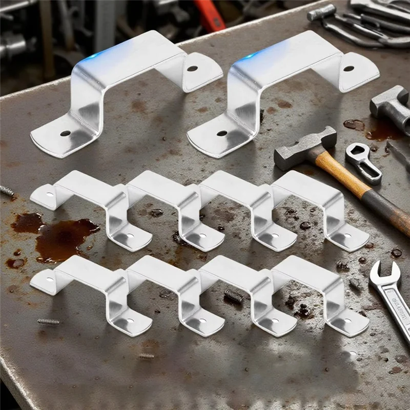 

A84X-Heavy Duty Fence Clips 10 Pieces Support Post Hardware Repair Tool For Fence Installation For Farmers Builders Concrete Pro