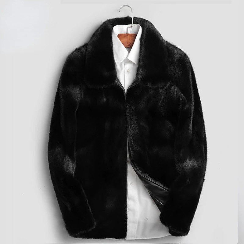Luxury Brands Men's Clothing Fur Jackets Mink Fur Faux Fur Coat Winter High Quality Warm Design Thick Business Casual Outerwear