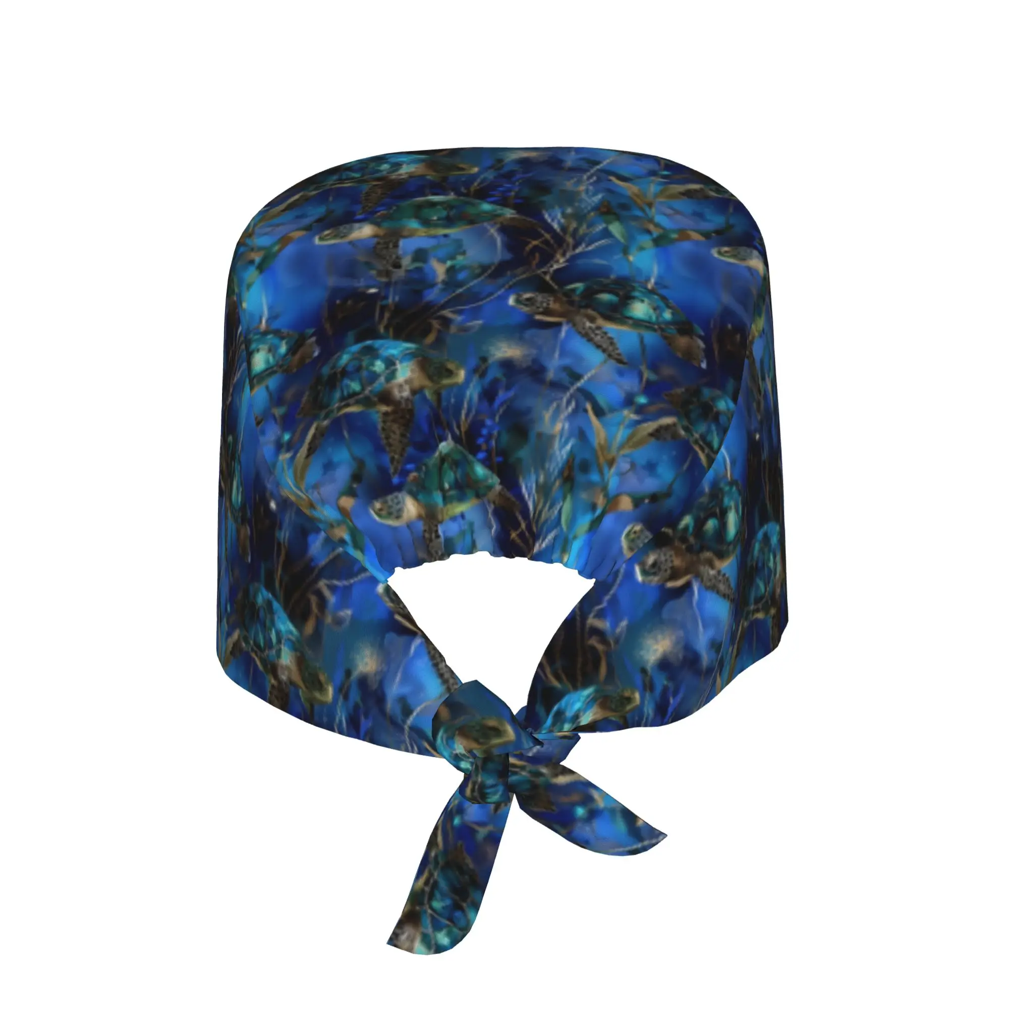Ocean Marine Life Sea Turtles  Scrubs Cap Surgical Hats Men Women  Operating Room Cap Operator Hats Lab Works Hat