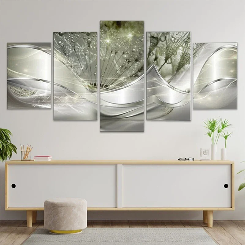 Dreamy Dandelion Canvas Painting Bedroom 5 Pieces Canvas Poster Living Room Decoration Art Prints Wall Pictures Home Decor