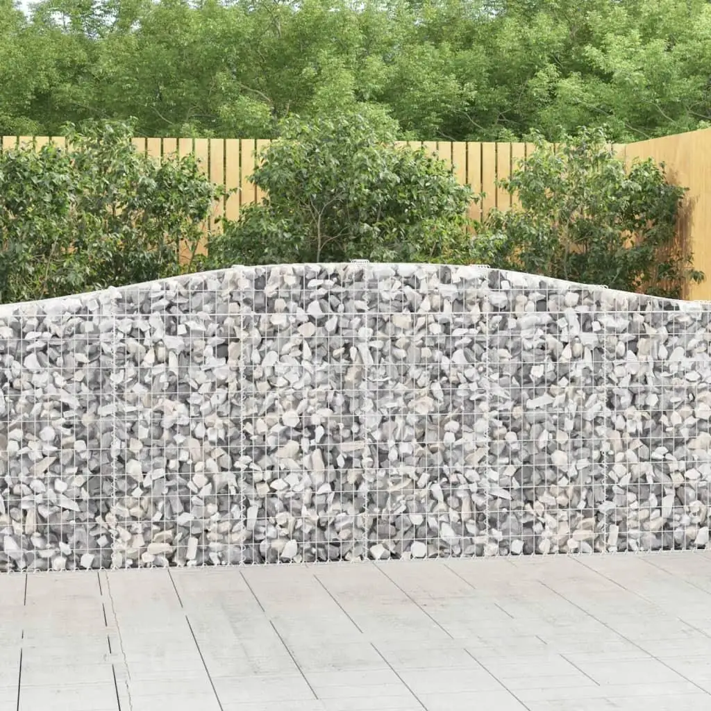 Galvanized Iron Arched Gabion Basket 157.5x11.8x39.4/47.2 - Durable Landscape & Garden Solution