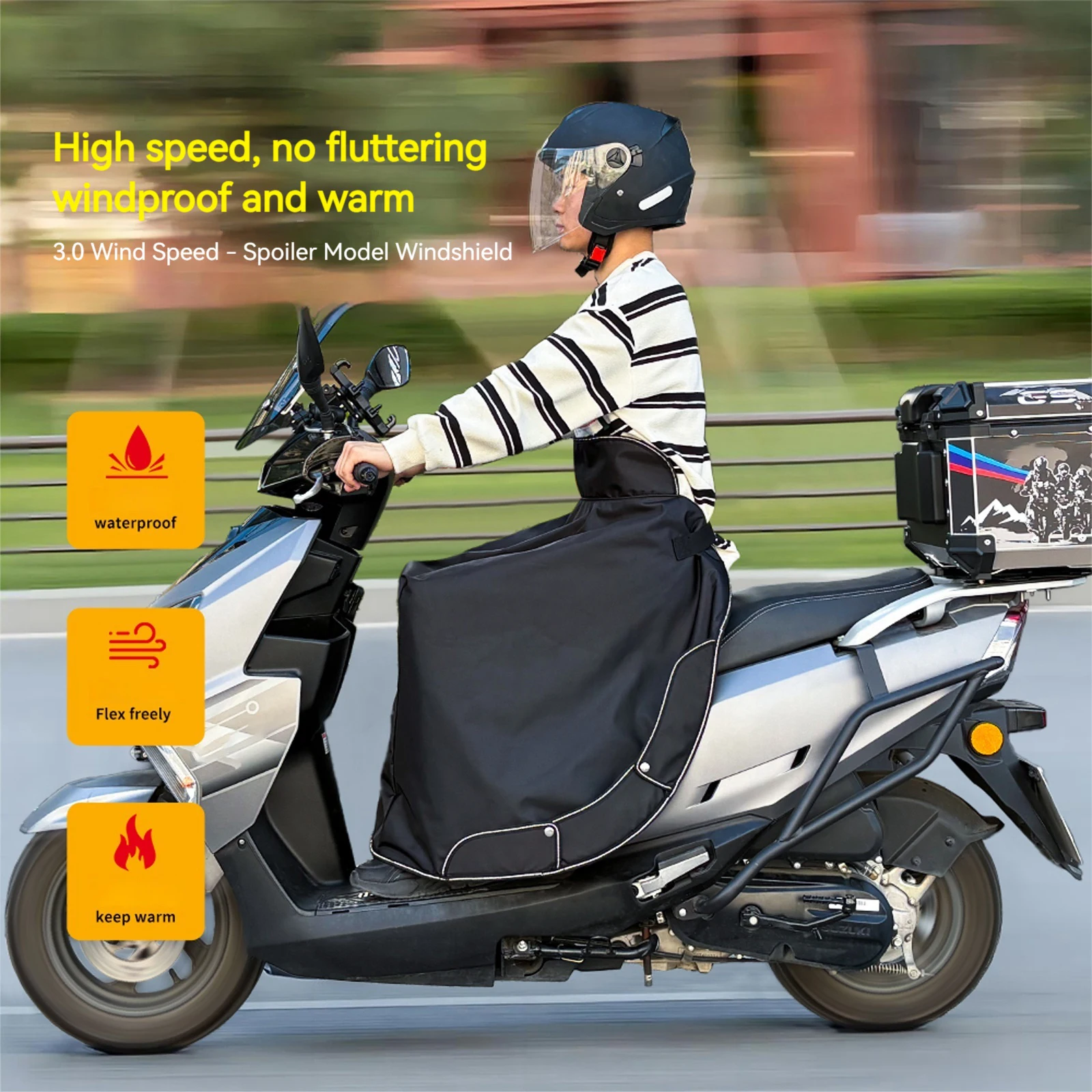 

E-Scooter Wind Apron Scooter Leg Cover Waterproof Motorcycle Legs Blanket Rain Cover Windproof Electric Scooter Windproof Apron