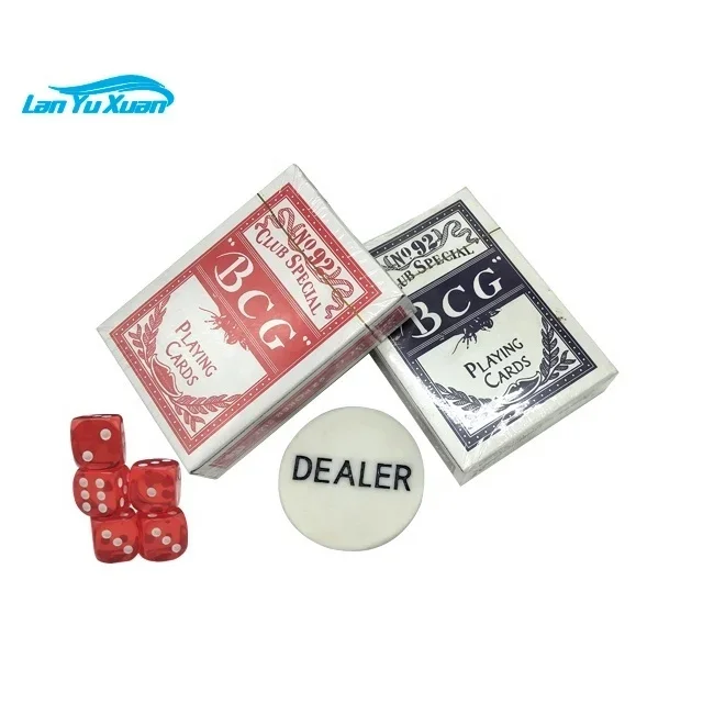 500 pcs Clay poker chips with silver aluminum case set include 2 sets poker cards and 1 white dealer