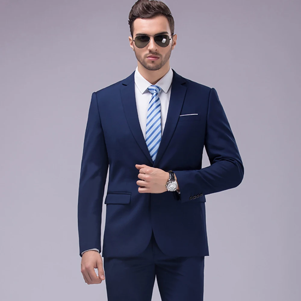 

High quality men's suits business slim suits banquet business groom lining dress jacket in various colors