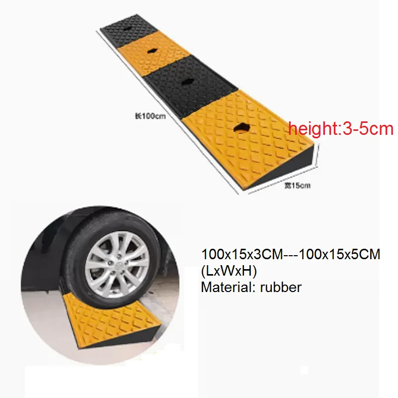 Rubber Step pad ramp curb household car road threshold climbing triangle pad speed bump uphill slope, along the road slope ladde