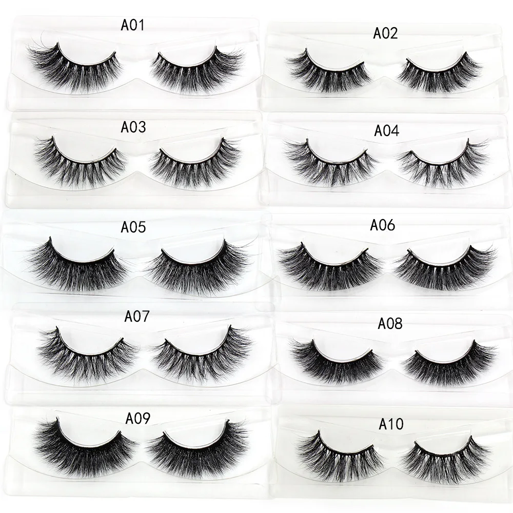 LEHUAMAO 3D Mink Eyelash Fluffy Cross Thick Natural Fake Eyelashes Lashes Dramatic Makeup Eye Lashes Handmade False Eyelash