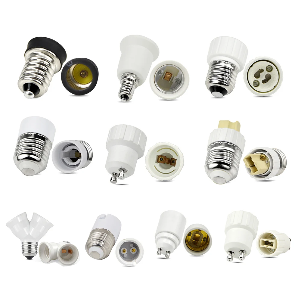 Led Lamp Base Houder E27 E14 E12 Gu10 G9 B22 Mr16 Gu24 Fireproof Hanger Plafondlamp Socket Adapter Verlichtingsaccessoires