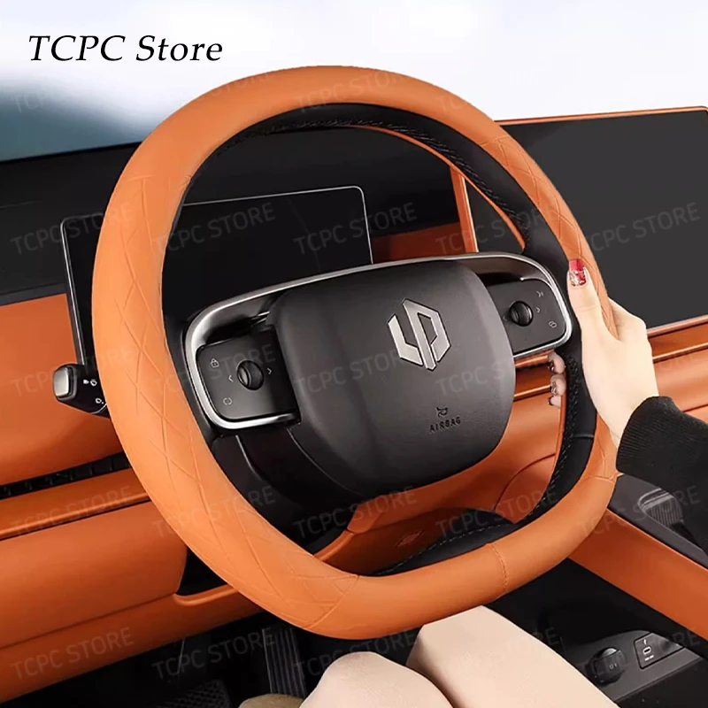 

For Leapmotor C10 Auto Car Steering Wheel Covers leather Steering Wheel Cover Wrap Breathable Steering Covers Car Accessories