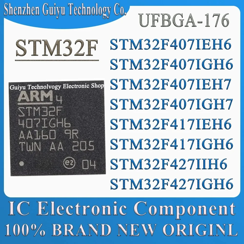 

STM32F407IEH6 STM32F407IGH6 STM32F407IEH7 STM32F407IGH7 STM32F417IEH6 STM32F417IGH6 STM32F427IIH6 STM32F427IGH6 IC MCU Chip