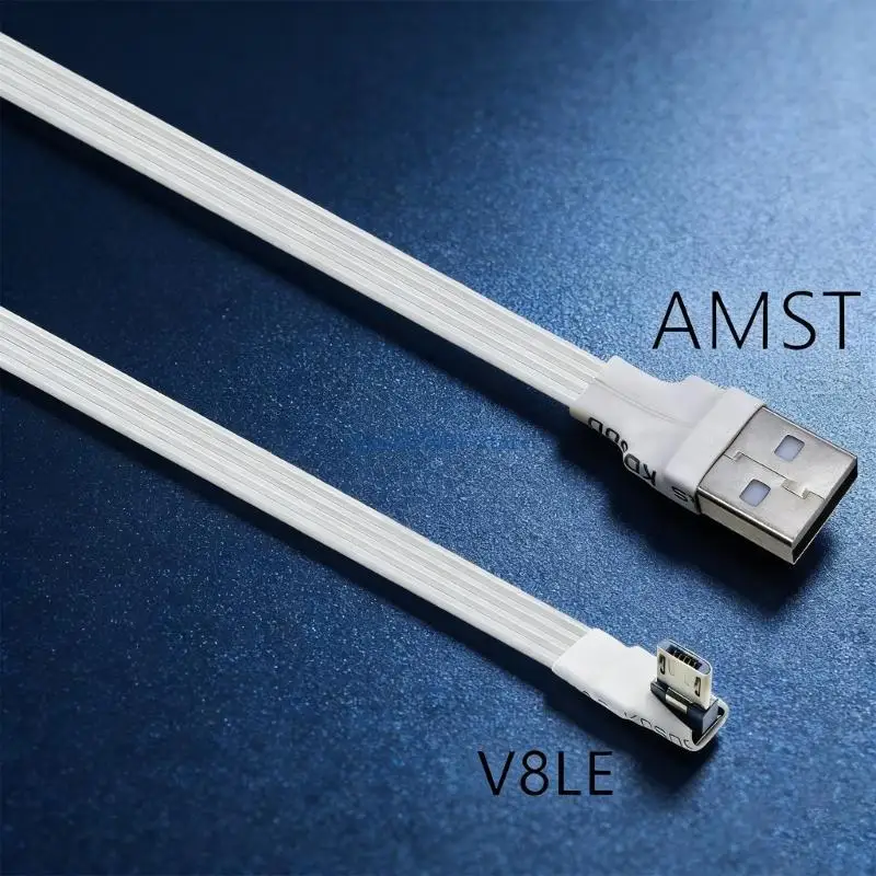T3LB USB To USB 5Pin Conversion Cable Flat Rubber Wire Fast Charging Flexible Cord For Phone Tablet Camera Accessories