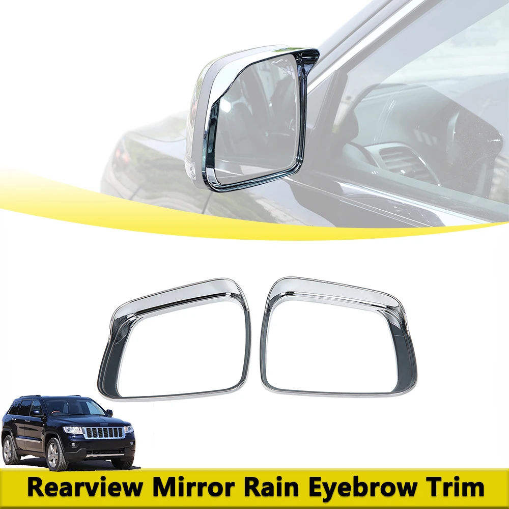 

Rearview Mirror Rain Eyebrow Trim Frame for Jeep Grand Cherokee WK2 2011-2020 Side Mirror Visor Cover Exterior Decor Accessories