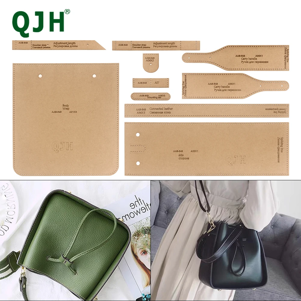 Leather craft tools kraft paper template leather goods ladies shoulder bag messenger bag diy production version drawing pattern