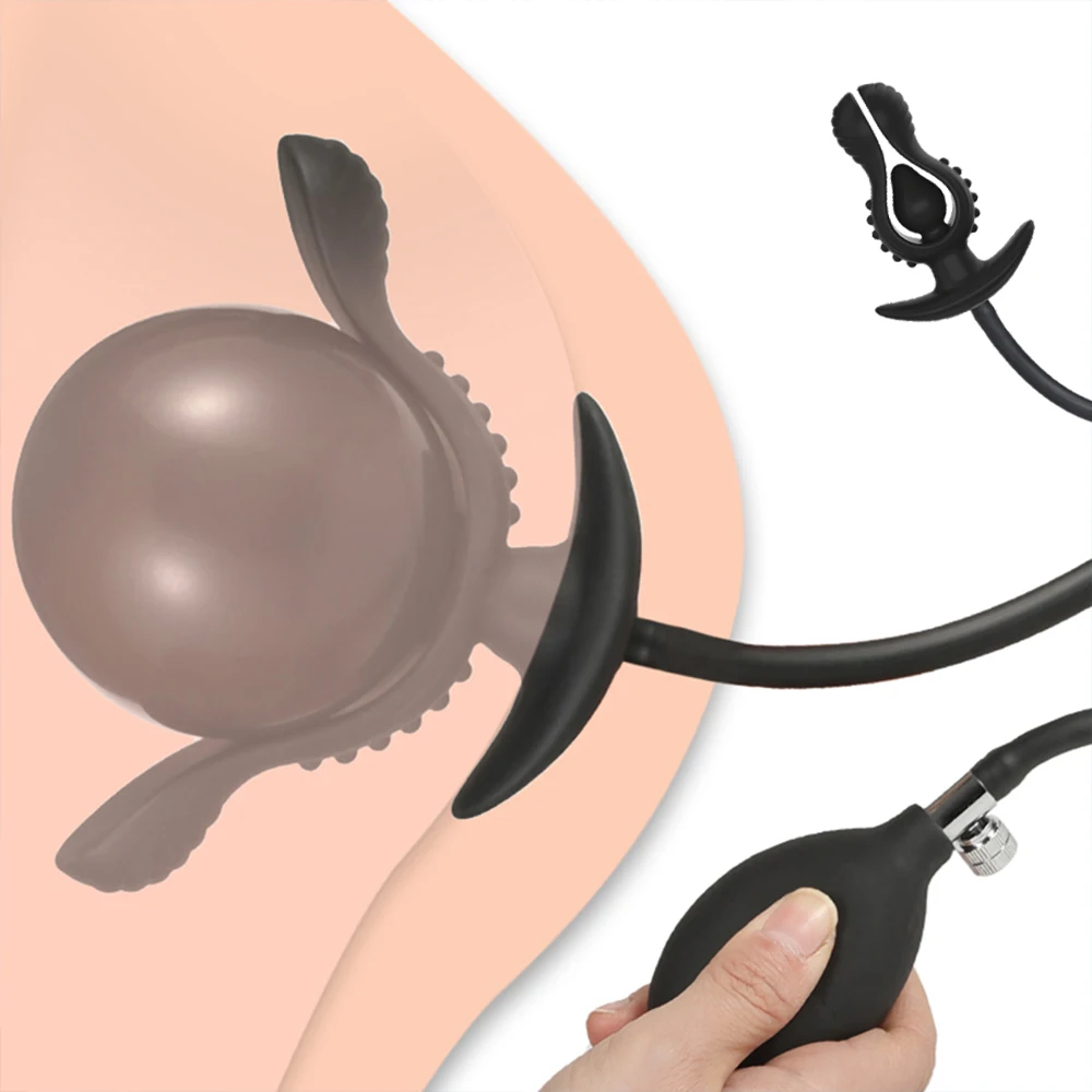 Nadmuchiwany korek analny kształt kwiatu korek analny odbytu Dilator Expander Anal Dildo dla unisex gejów gra erotyczna masażer prostaty