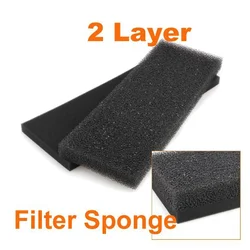 2-Pack Aquarium Filter Pad 32x12cm - Dual-Density Coarse & Fine Filter Media for Fish Tank, Pond & Hydroponic System