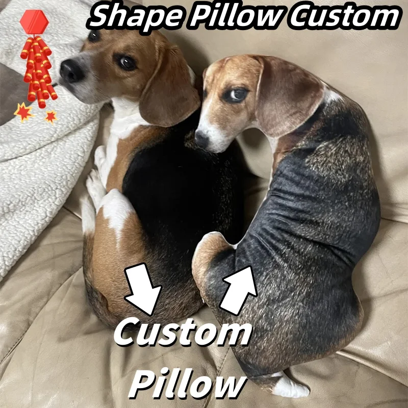 DIY Customizable Pattern Double Sided Printing Body Pillow,Quirky And Funny Pet Cat Cushion,Birthday Gift For Cat /Dog Lovers