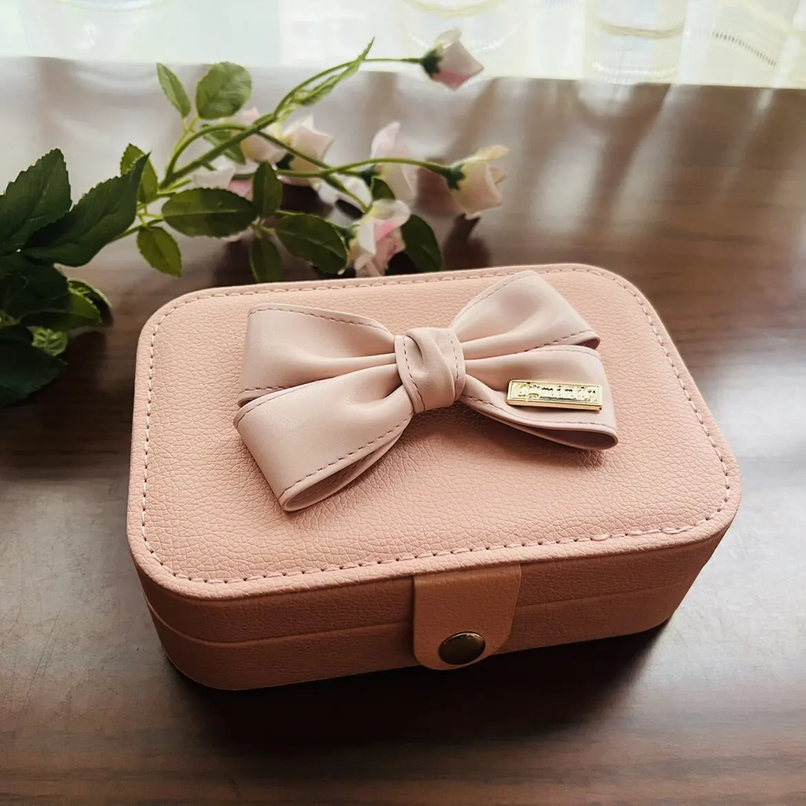 Bowknot Sweet Lady Fashion Jewelry Box Storage Organizer Portable Gift Case For Women