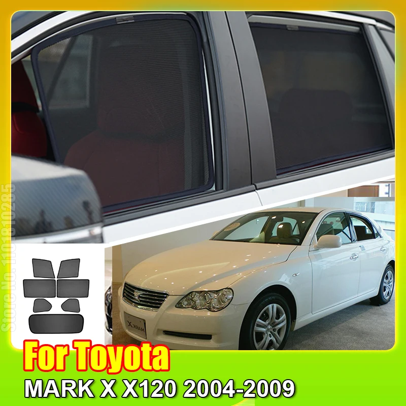 

For Toyota MARK X X120 2004-2009 Car Magnetic Sunshade Shield Front Windshield Curtain Rear Side Window Sun Shade Visor