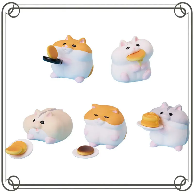 

Gashapon Hamster Simulation Animal Cute Q-version Collection Ornament Action Figure Model Toys