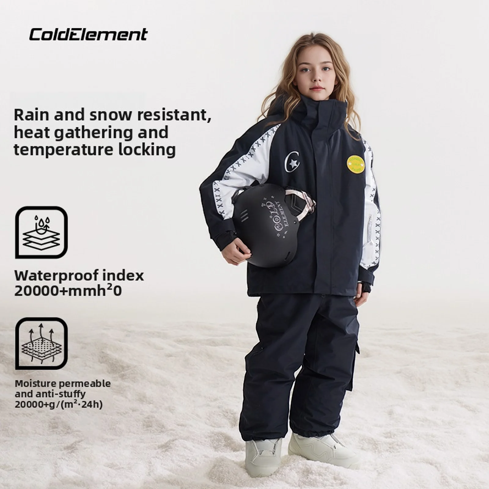 Coldelement Kids Ski Suit Set – Waterproof & Warm Separates For Autumn & Winter Outdoor Sports – Unisex Children’s Skiing Outfit