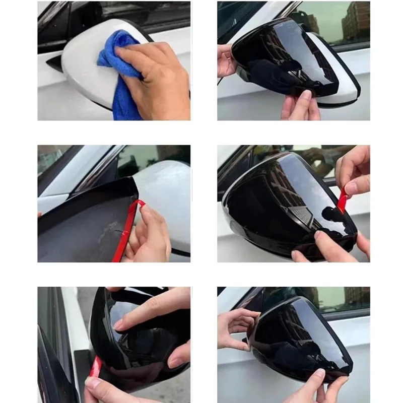 For SEAT Leon 2020-2024 Cow Horn Rearview Mirror Cover, Modified Side Wing Mirror Cap Accessories