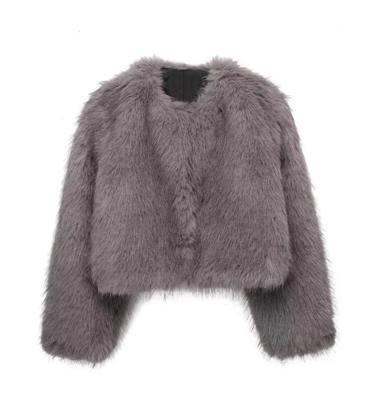 

Fall 2023 New Women's ort Jaet Coat Fake Fur Effect B63826 802 Commute Sle Regular Thin Straight Cut Other Mater...