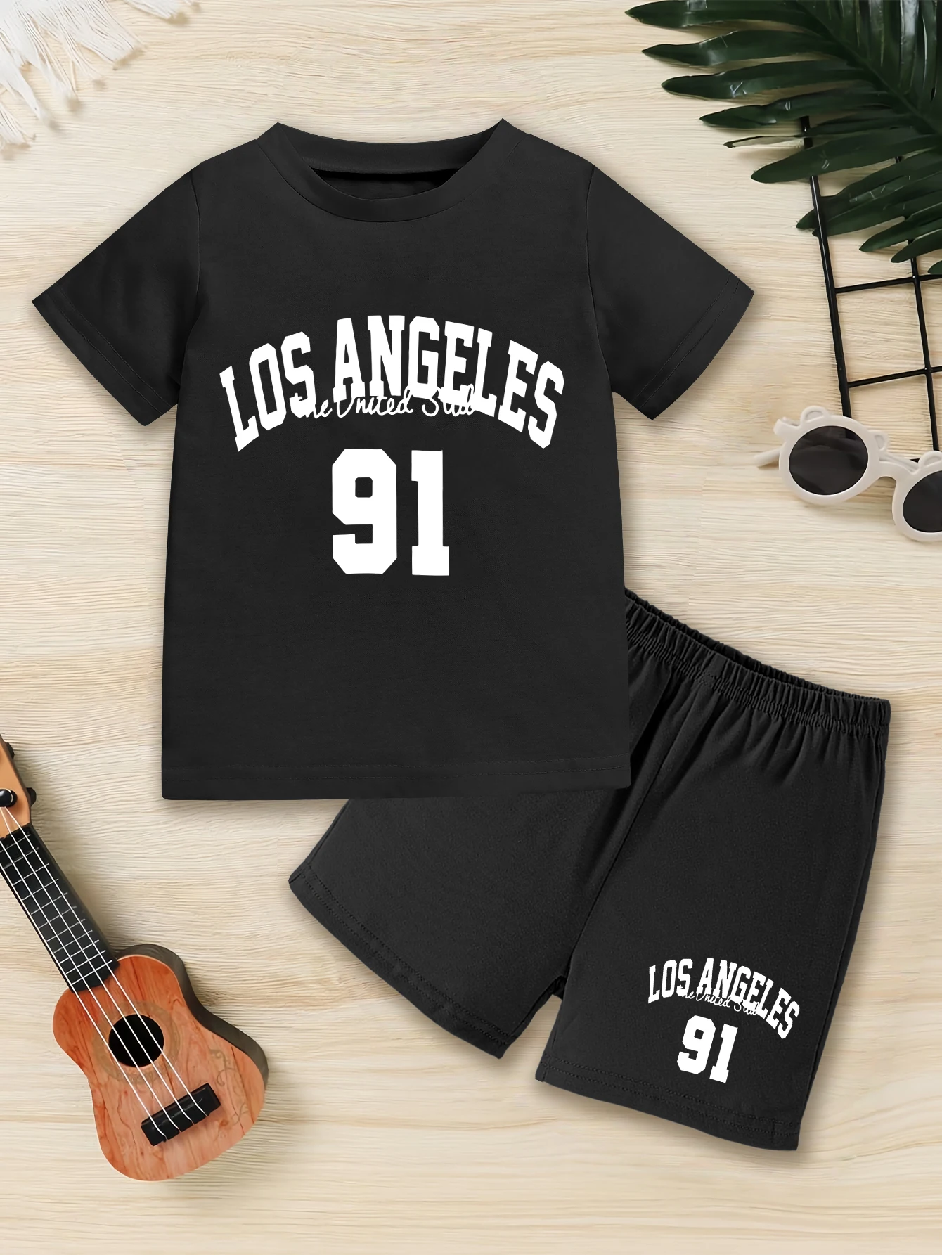 conjunto-de-2-pecas-conjunto-de-verao-para-meninos-com-estampa-de-desenho-animado-numero-91-em-ingles-shorts-de-manga-curta-roupa-casual
