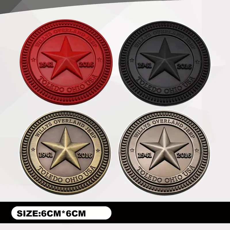 

Pentagram Badge Auto Sticker Body Decor Decal For Jeep 1941 Wrangler Liberty Compass Grand Cherokee Renegade