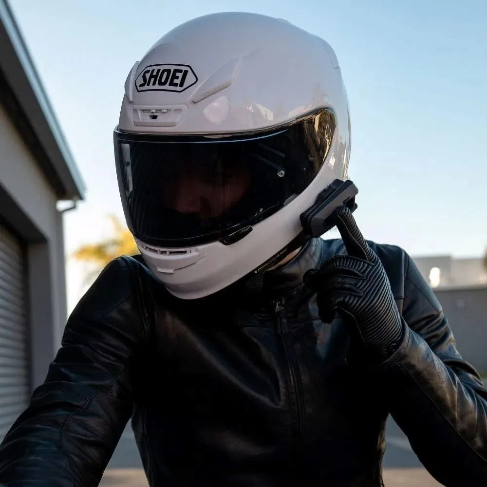 PACKTALK Edge Motorcycle Bluetooth Communication System Headset Intercom - Dual Pack, Black