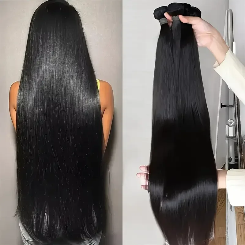32 36 38 40 inches Long Human Hair Bundles brazilian Straight Hair Bundles 3/4 PCS Thick Natural Remy 100% Human Hair wigs