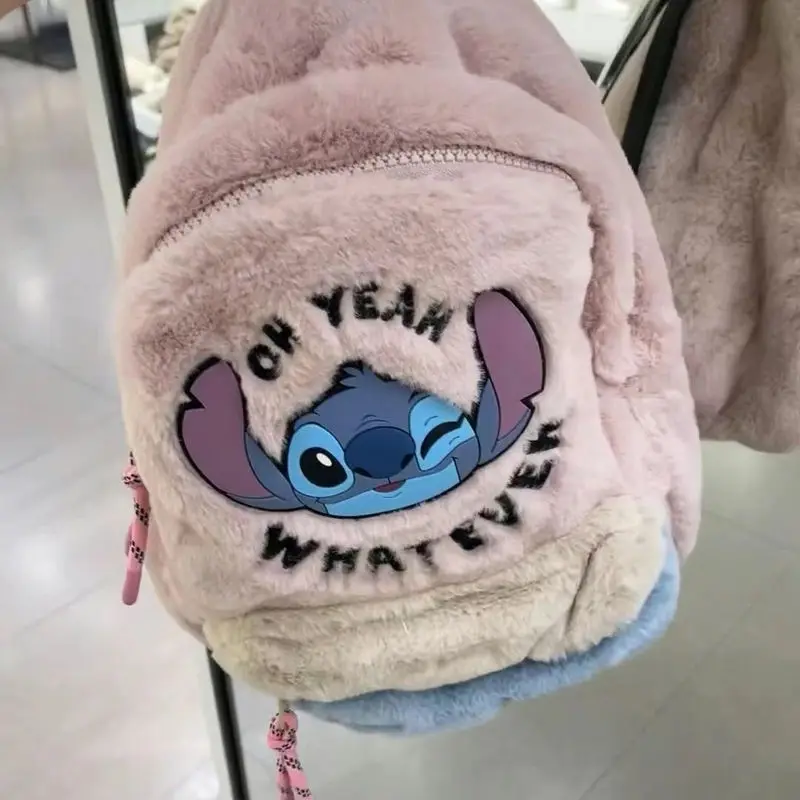 2023 New Hot Selling Backpack Disney Stitch Plush Mini Backpack Campus Kindergarten High Beauty Backpack Birthday Gift