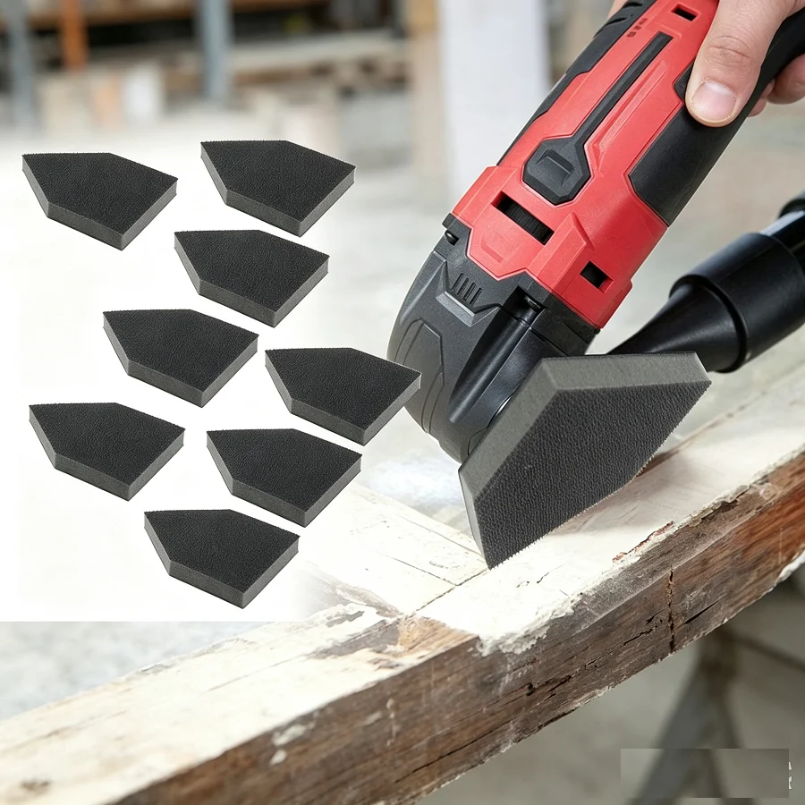 10pcs 90x65mm Foam Sanding Interface Pad Hook and Loop EVA Buffer Pad for Milwaukee M12 Fuel Detail Sander fit Curved Surface