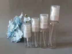 50pcs 10ml 15ml 20ml 30ml 50ml 60ml 100ml Clear Plastic Lotion Cream Pump Bottle Transparent Cosmetic Container Shampoo Bottle