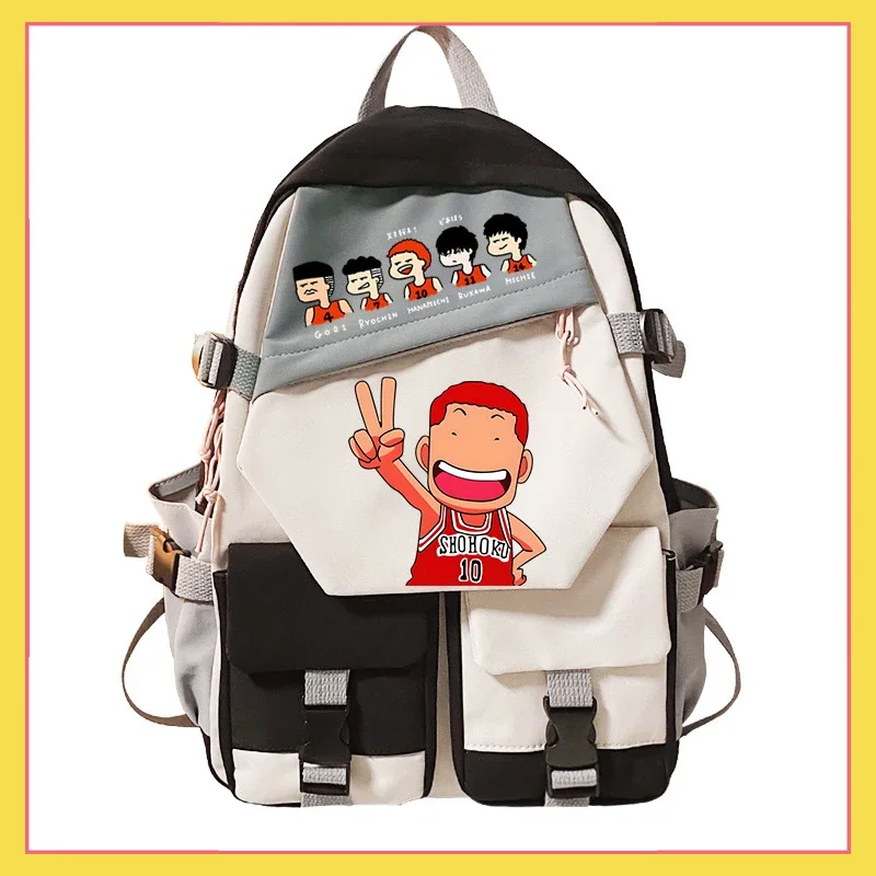 

New Slam Dunk Anime Peripheral Cartoon Printed Children's Backpack Foreign Trade Large Capacity Outdoor Travel Backpack