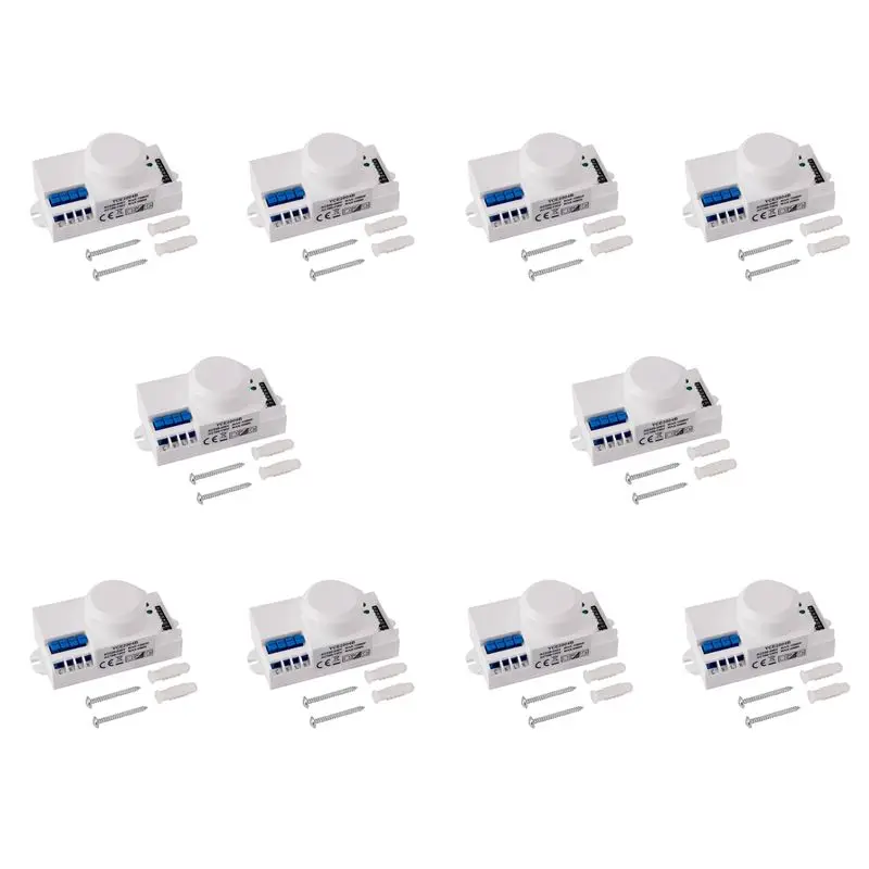10X 220V 360 Degree Microwave Sensor Light Switch Induction Microwave Motion Sensor Switch Vibration Sensor-Y18A