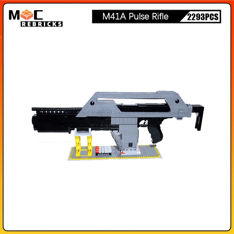 MOC Film Military Serie M41A Pulse Rifle Science Fiction Bausteine Pistole Originalität Ziegel Modell Set DIY Weihnachten Geschenke