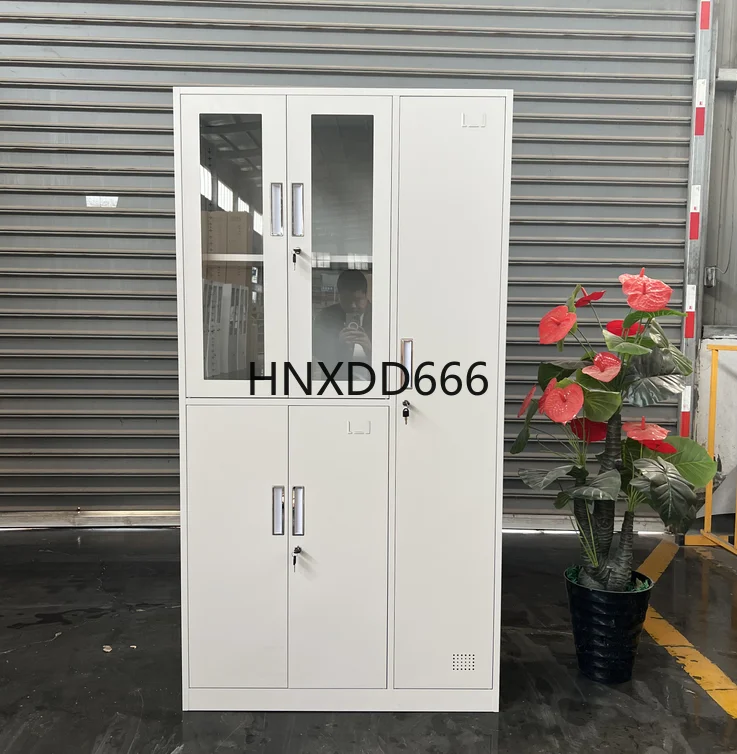 

Steel Adjustable File Cabinet Tempered Glass Cabinet for Home Office Hotel Hospital Gym Warehouse Workshop Supermarket