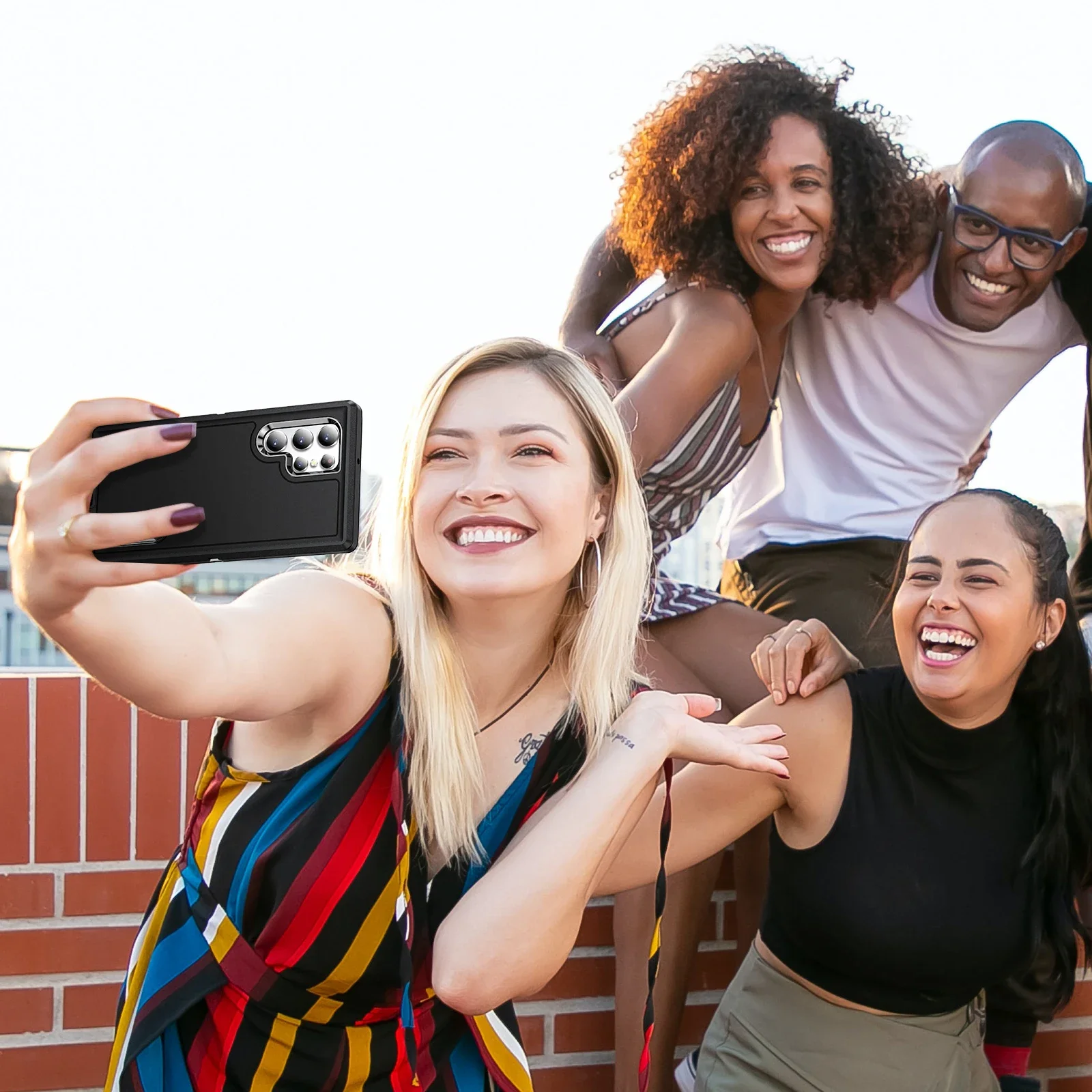 Samsung Galaxy S25 Ultra Edge、S24 Plus、S23 FE、S22 Ultra、A56、A36 5G、A16、A15、A54、A14、A53、A13用耐衝撃バックカバーケース