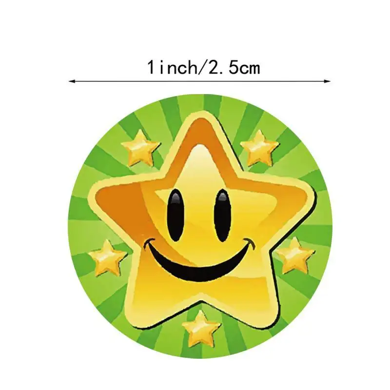 500 stickers/roll Kindergarten teacher reward cartoon Children's primary school examination cute praise Star korean stickers